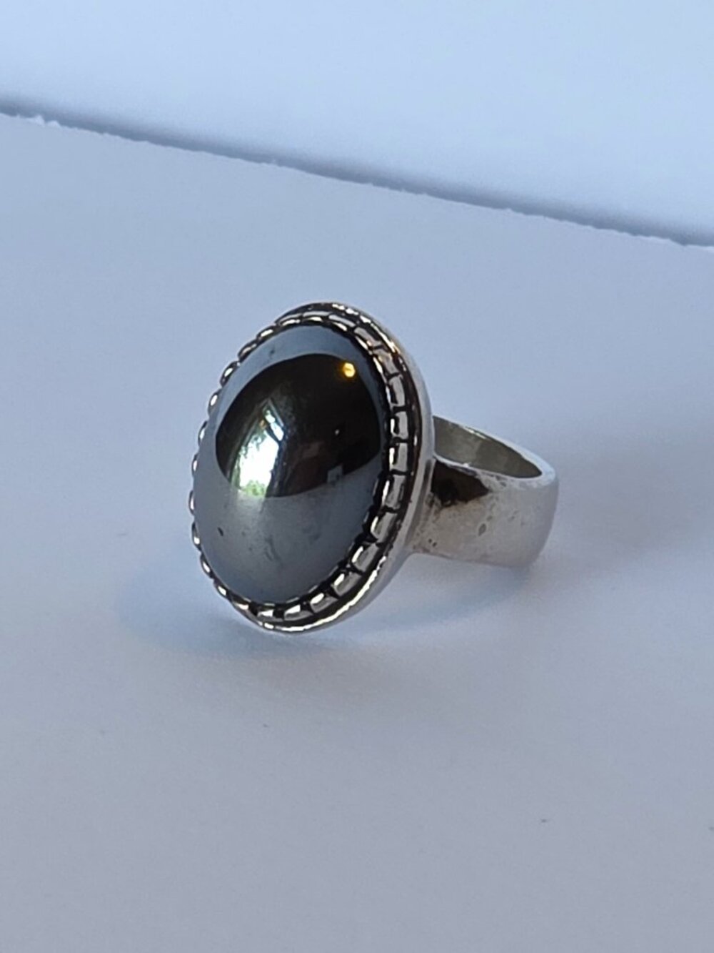 Premier Designs ECLIPSE Faux Hematite Statement Ring Size 7.5 Retired